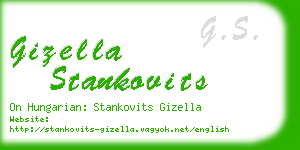 gizella stankovits business card